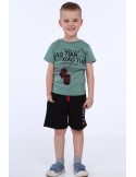 Jungen-T-Shirt mit Khaki-Aufdruck NDZ4489 – Online-Shop – Boutique